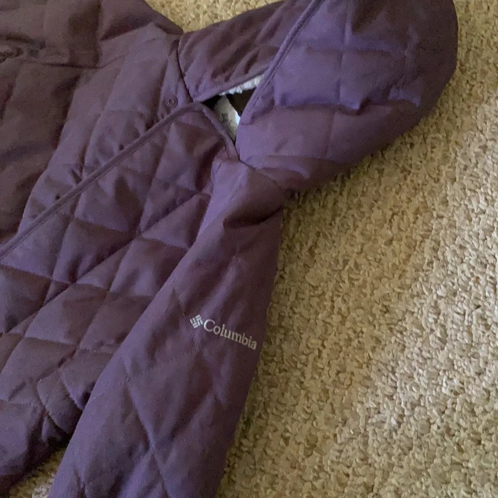 Columbia Baby Girl Purple Hooded One Piece Zip Up Snowsuit Size 18-24M - Picture 7 of 8
